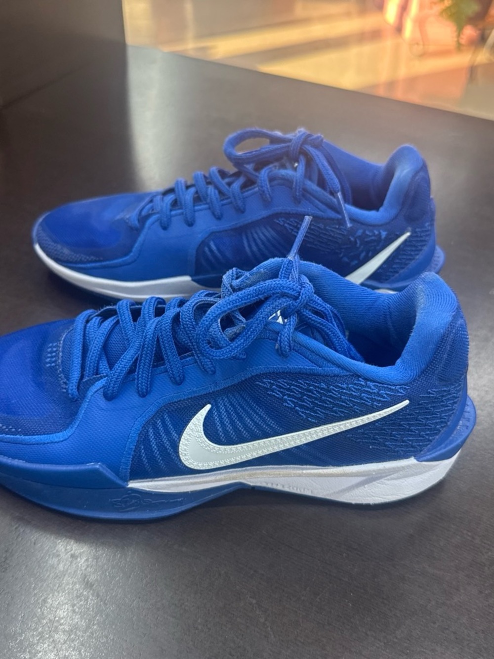 Nike women’s Sabrina’s Athletic Tennis Shoes in Royal Blue and White